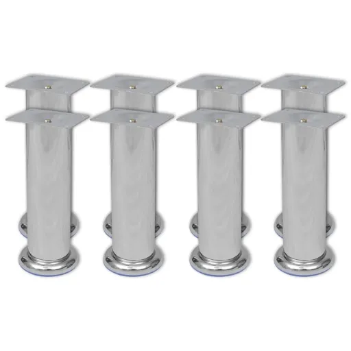 8x Patas de Sofá Redondas Cromadas 180 mm