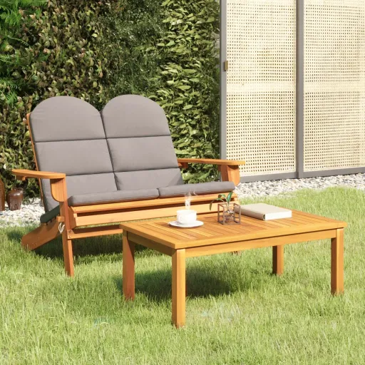 Juego de Muebles de Jardín Adirondack 2 Piezas Madera Acacia