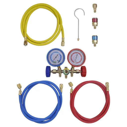 Conjunto de Manómetro de Dos Vías Para Aire Acondicionado