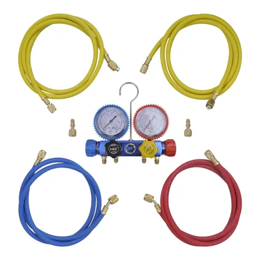 Conjunto de Herramientas de Manómetro de Cuatro Vías