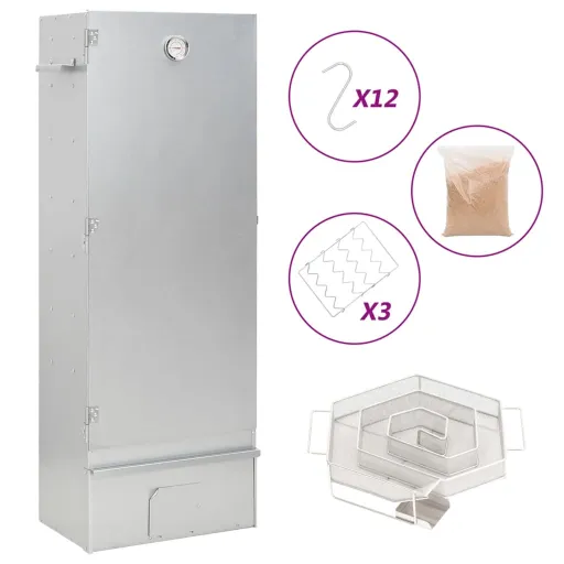 Horno Ahumador de BBQ Con Generador Humo Frío Acero Galvanizado