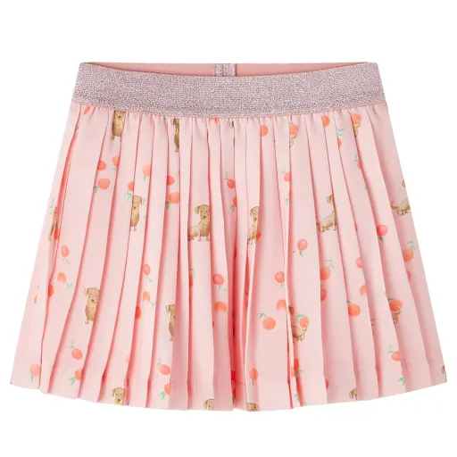 Falda Plisada Infantil Naranja Claro 128