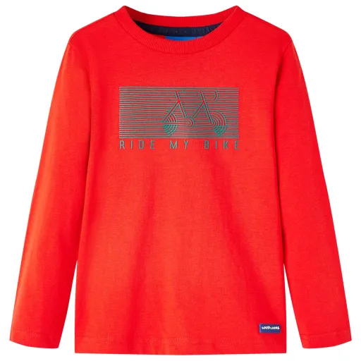 Camiseta Infantil de Manga Larga Rojo 116
