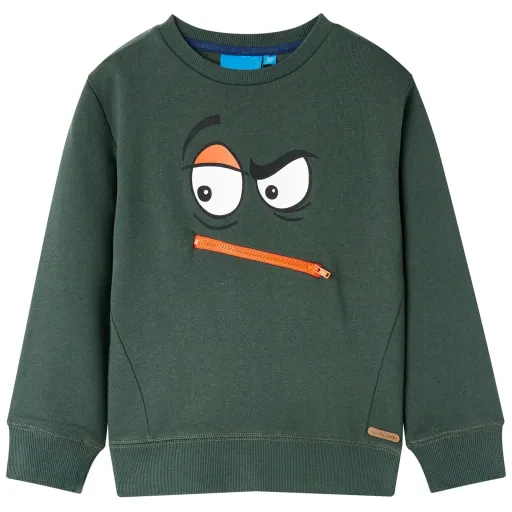 Sudadera Infantil Verde Oscuro 104