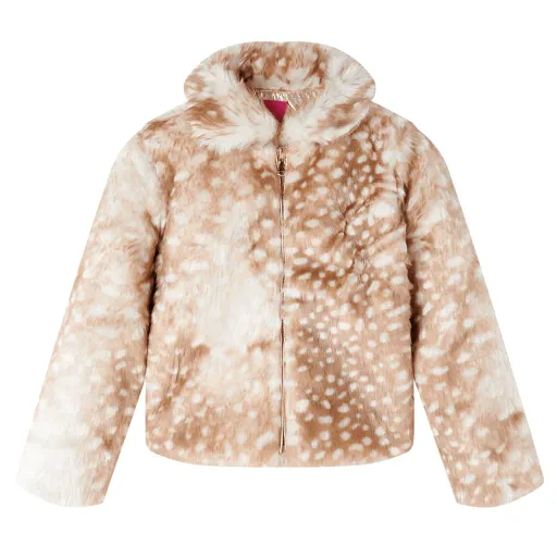 Chaqueta Infantil de Pelo Sintético Color Coñac 92