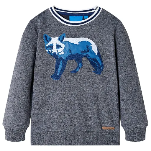 Sudadera Infantil Azul Marino Mélange 128
