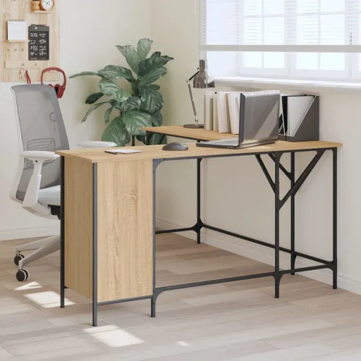 Escritorio Madera de Ingeniería Roble Sonoma 141x141x75 cm