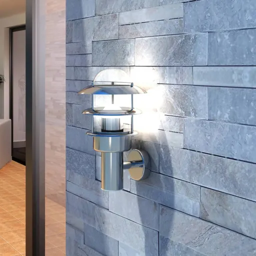Lámpara de Pared de Exterior de Acero Inoxidable