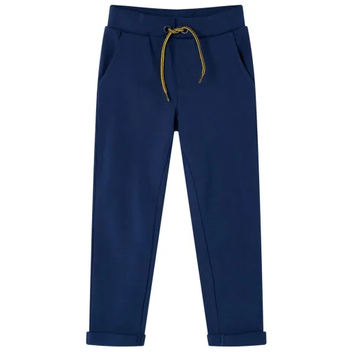 Pantalones Infantiles Con Cordón Azul Marino 104