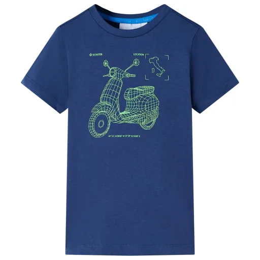 Camiseta Infantil Azul Oscuro 92