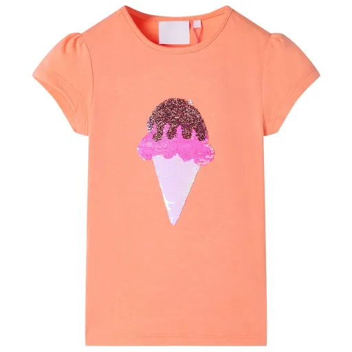 Camiseta Infantil Naranja Neón 104