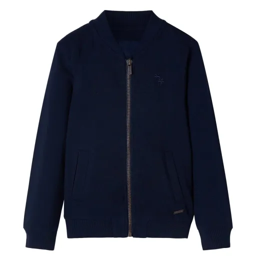 Sudadera Infantil Con Cremallera Azul Marino 104