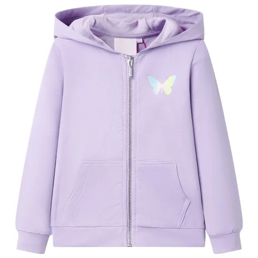 Sudadera Infantil Con Capucha Lila 104