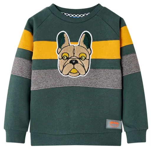 Sudadera Infantil Verde Oscuro 104