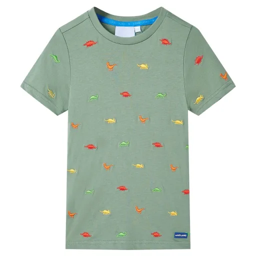 Camiseta de Manga Corta Infantil Caqui 116