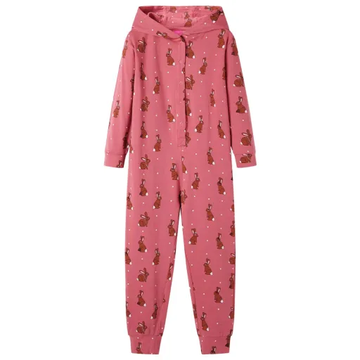 Mono Infantil Con Capucha Rosa Viejo 92