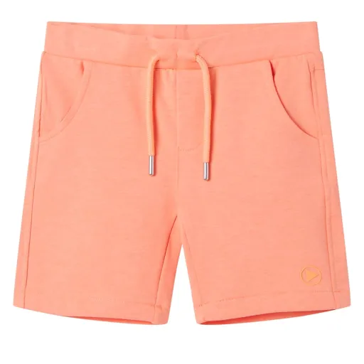 Pantalón Corto Infantil Con Cordón Naranja Neón 140