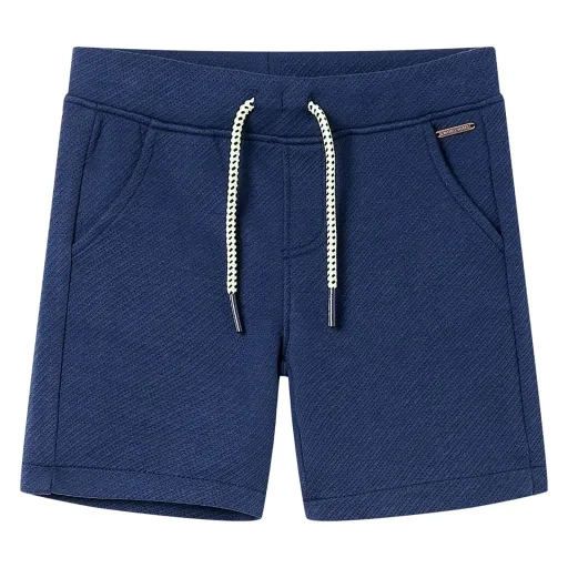 Pantalones Cortos Infantiles Con Cordón Azul Oscuro 116