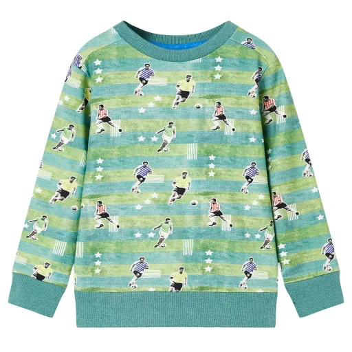Sudadera Infantil Verde Claro Melange 116