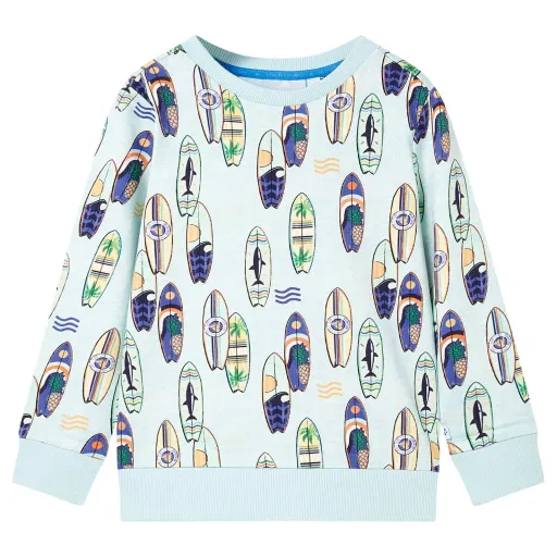 Sudadera Para Niños Azul Suave Melange 128