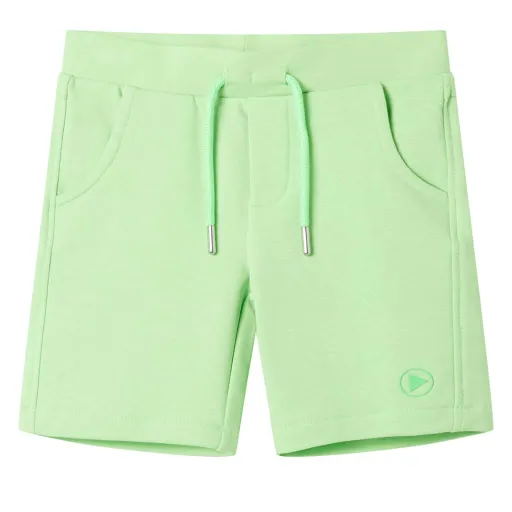 Pantalón Corto Infantil Verde Flúor 128