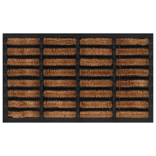 Felpudo Rectangular de Goma y Fibra de Coco 45x75 cm