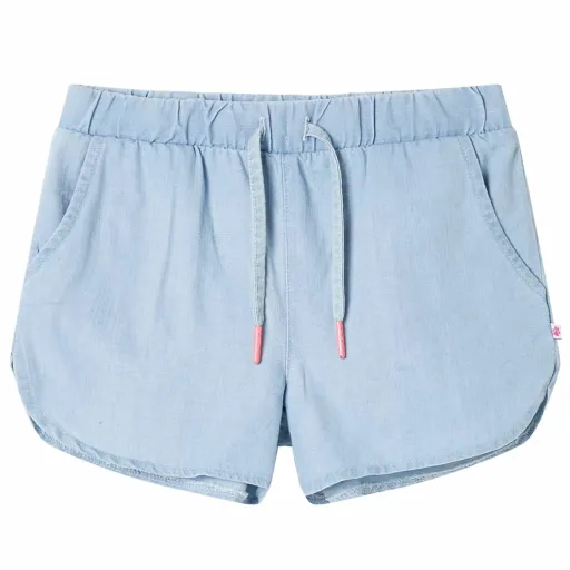 Pantalones Cortos Infantiles Azul Claro Vaquero Suave 128