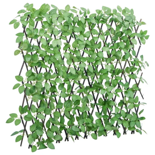 Enrejado Valla Expansible de Hiedra Artificial Verde 180x65 cm