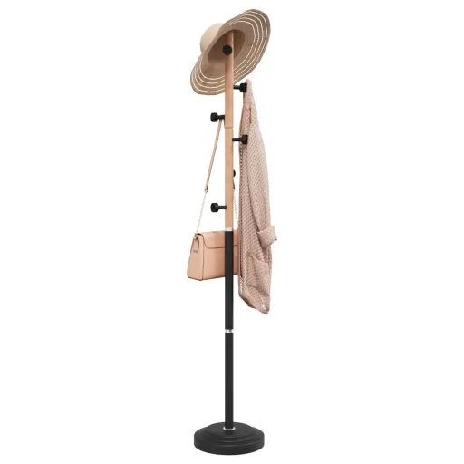 Perchero de Hierro Con Recubrimiento en Polvo Negro 177 cm