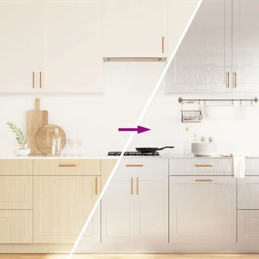 Pegatinas de Mueble Autoadhesivas PET Plateado 90x500 cm
