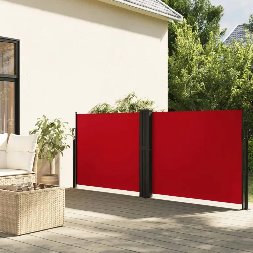 Toldo Lateral Retráctil Rojo 140x1200 cm