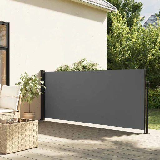 Toldo Lateral Retráctil Antracita 120x500 cm
