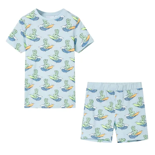 Pijama de Niños de Manga Corta Azul Claro 104