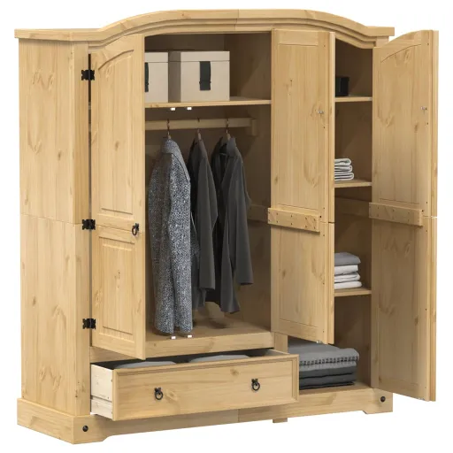 Armario Corona Madera Maciza de Pino 151,5x52x170 cm