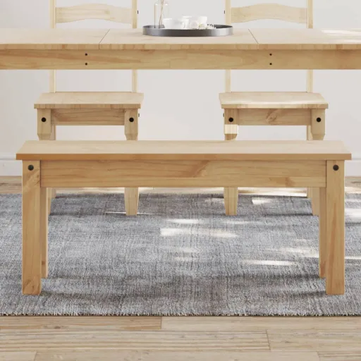 Banco de Comedor Panama Madera Maciza de Pino 105x30x45 cm