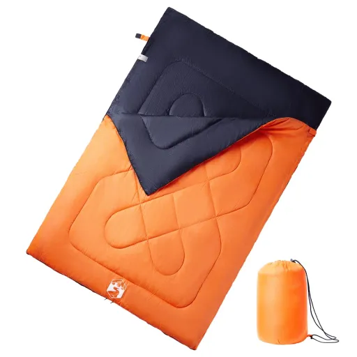 Saco de Dormir Doble y Almohadas Camping Adultos 3-4 Estaciones