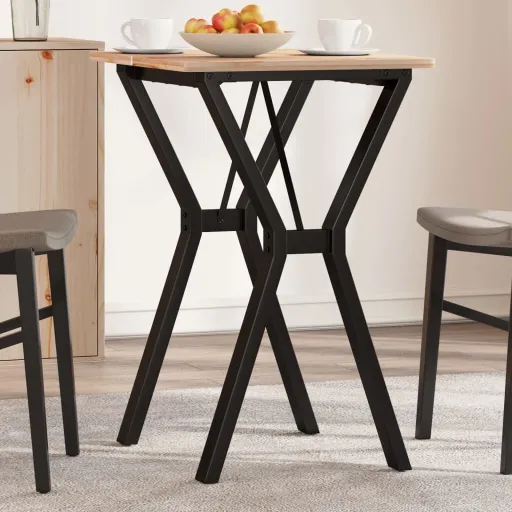 Patas de Mesa de Comedor Estructura Y Acero 50x40x73 cm