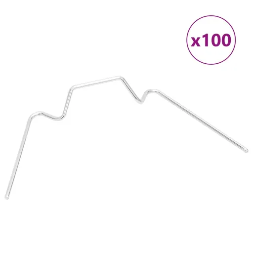 Clips Para Invernadero 100 Unidades Tipo de W Acero Galvanizado