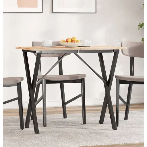 Patas de Mesa de Comedor Estructura X Acero 80x40x73 cm