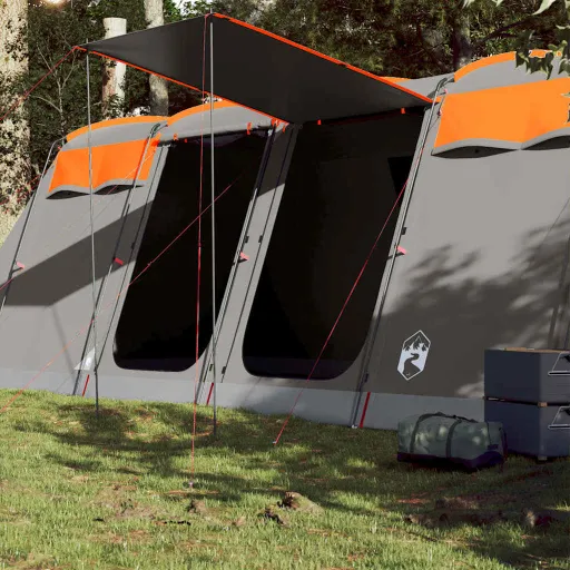 Tienda de Campaña Familiar Túnel 8 Personas Impermeable Naranja