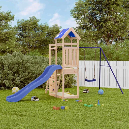 Parque Infantil de Exterior de Madera Maciza de Pino