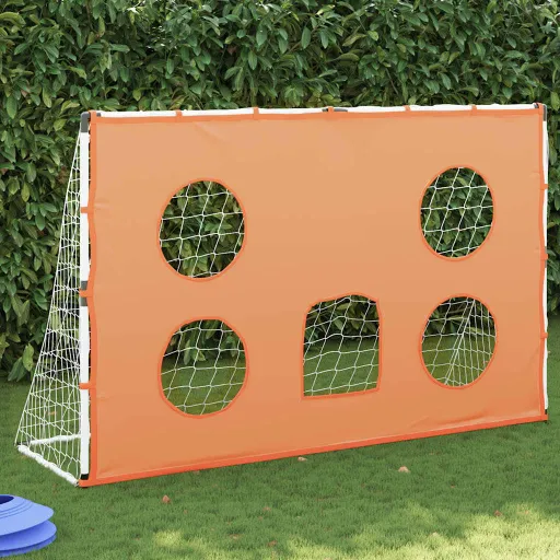Portería de Fútbol Con Tela de Puntería y Balón 182x62x118 cm