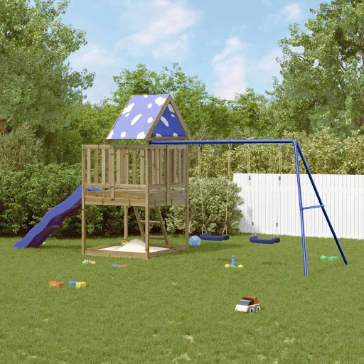 Parque Infantil de Exterior Madera de Pino Impregnada