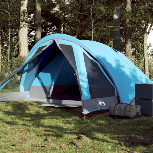 Tienda de Campaña Para 4 Personas Impermeable Azul