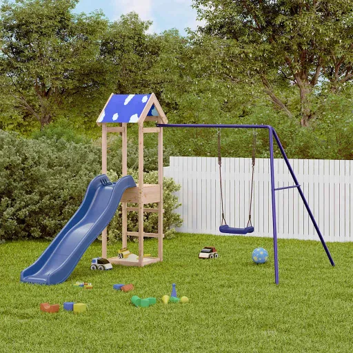 Parque Infantil de Exterior de Madera Maciza de Pino