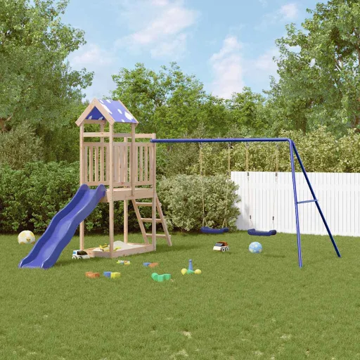 Parque Infantil de Exterior de Madera Maciza de Pino