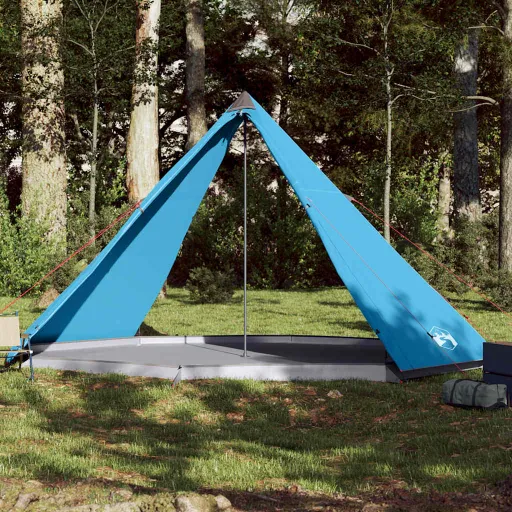 Tienda de Campaña Familiar Tipi 8 Personas Impermeable Azul