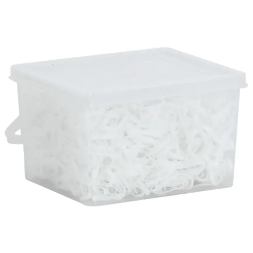 Bandas de Trenzas de Caballo Silicona Blanco 2500 Unidades
