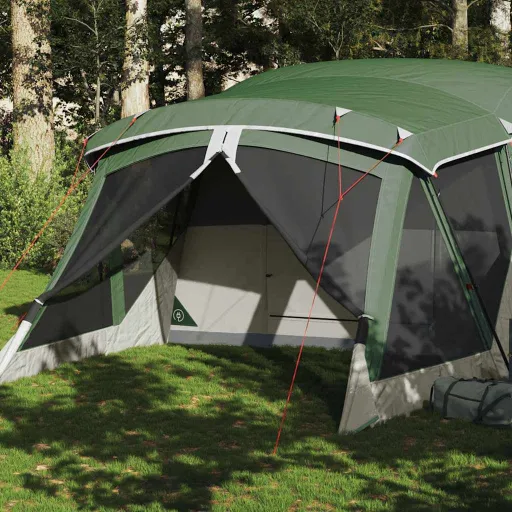 Tienda de Campaña Con Porche 4 Personas Impermeable Verde
