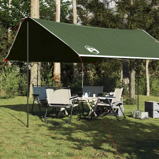 Lona de Camping Impermeable Verde 430x380x210 cm